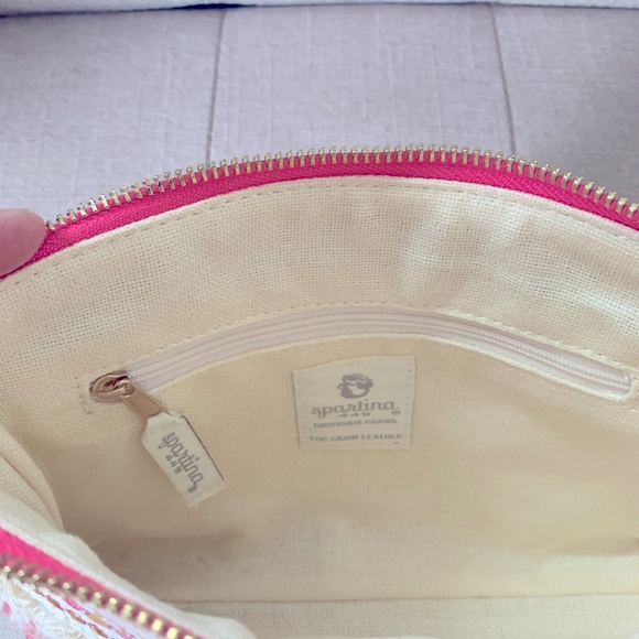 NWOT Spartina Maci Pepper Hall Woodblock Floral Bag - Picture 5 of 8